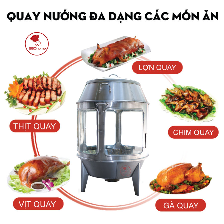 Lắp đặt và hướng dẫn sử dụng lò quay vịt kính