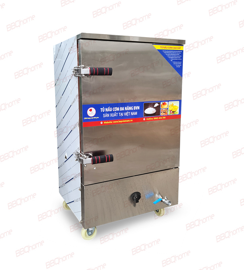 Tủ nấu cơm gas - 8 khay inox 201