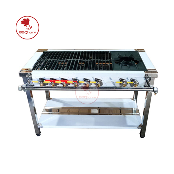 Bếp gas công nghiệp Hàn Quốc - 1 họng to/ 6 họng nhỏ